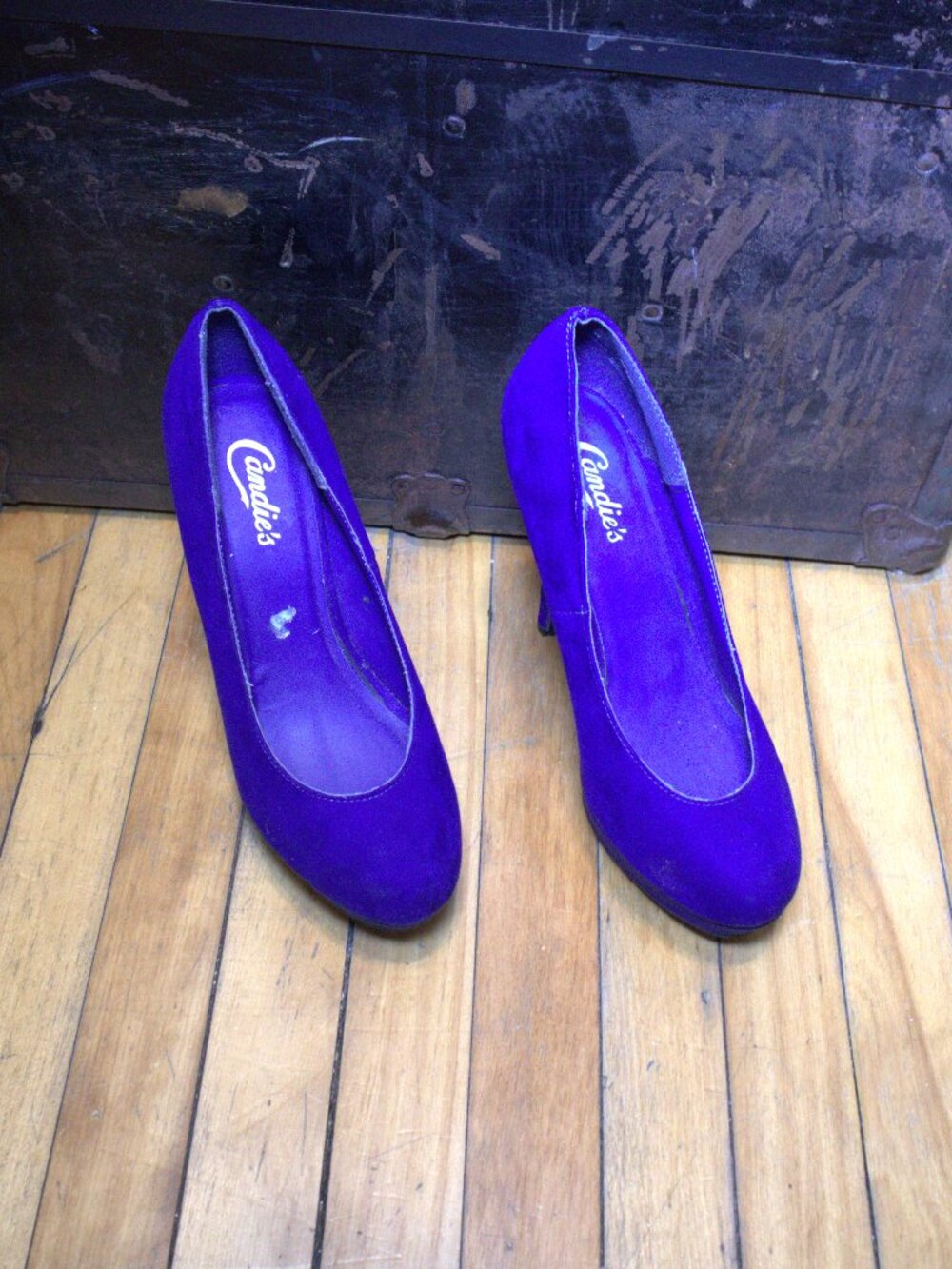 Candie's Blue Suede Platform Pumps